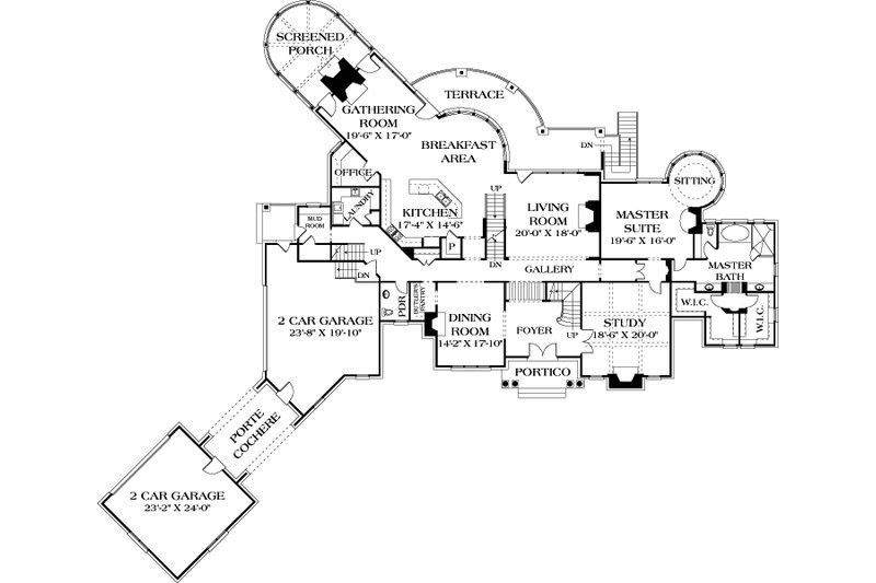 European Style House Plan - 5 Beds 6.5 Baths 8930 Sq/Ft Plan #453-50 ...