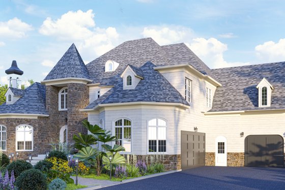 Exterior - Other Elevation for European House Plan #54-439 - 4 bed, 4.5 bath