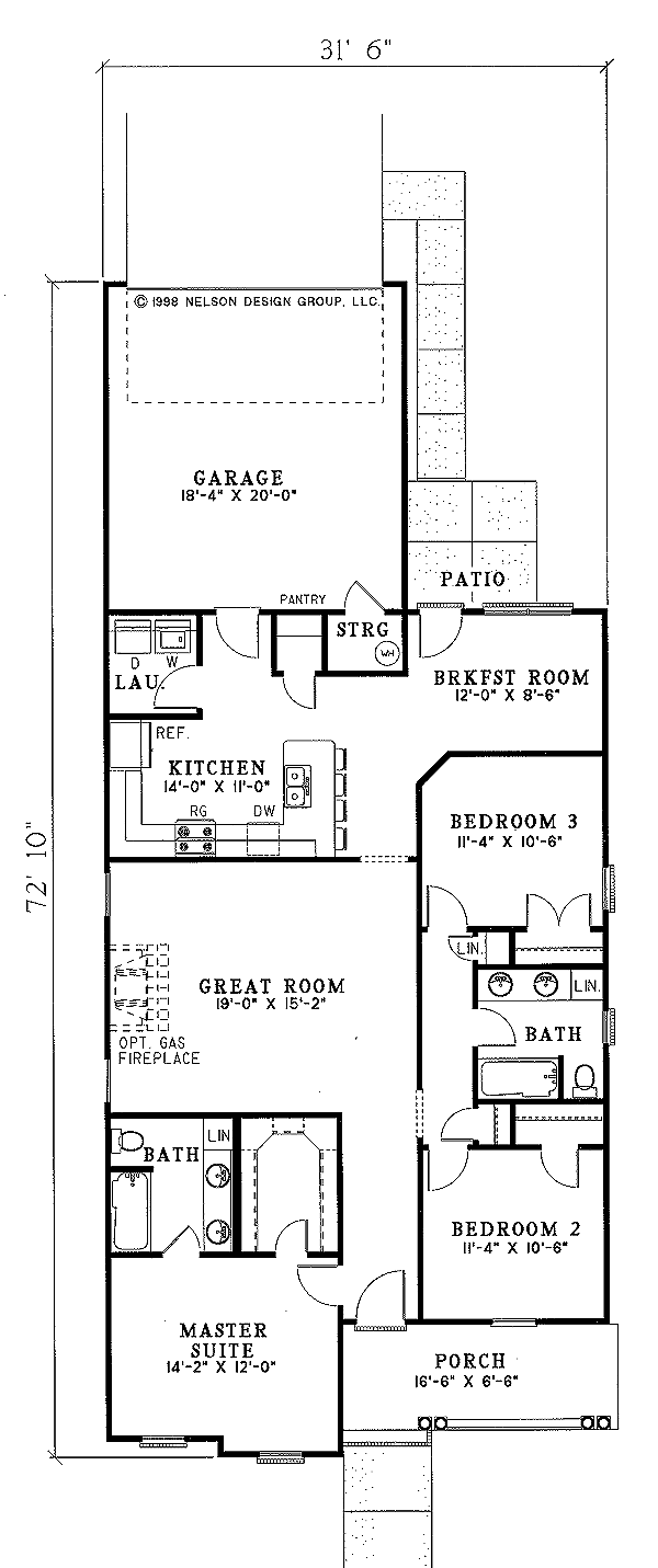 House Plan Design - Traditional Floor Plan - Main Floor Plan #17-126