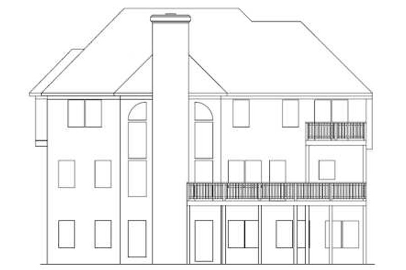 Dream House Plan - Exterior - Rear Elevation for European House Plan #56-212 - 5 bed, 4 bath