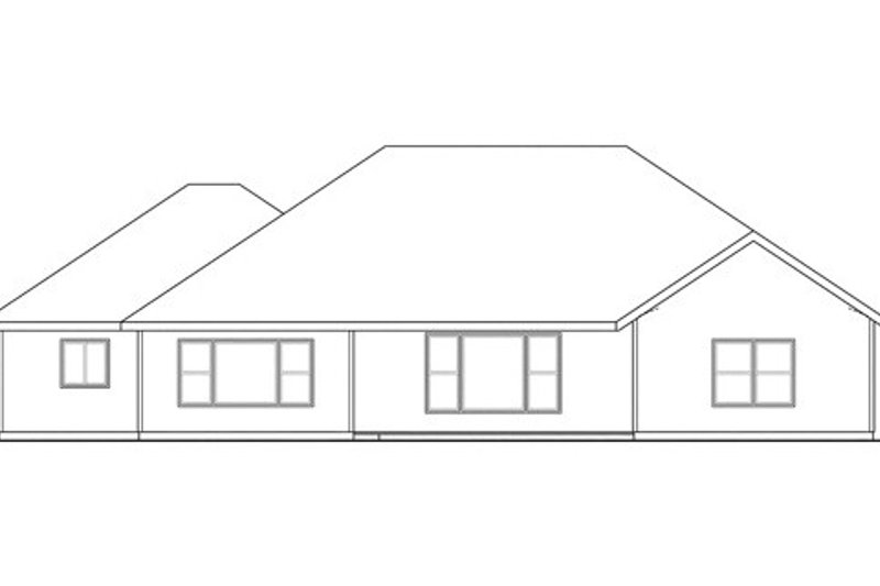 Home Plan - Exterior - Rear Elevation for Craftsman House Plan #124-840 - 3 bed, 2.5 bath
