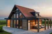 Modern Style House Plan - 2 Beds 1 Baths 543 Sq/Ft Plan #542-8 