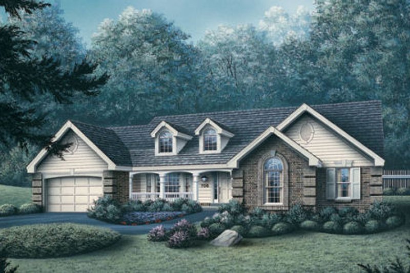 Dream House Plan - Exterior - Front Elevation for Traditional House Plan #57-174 - 4 bed, 2 bath