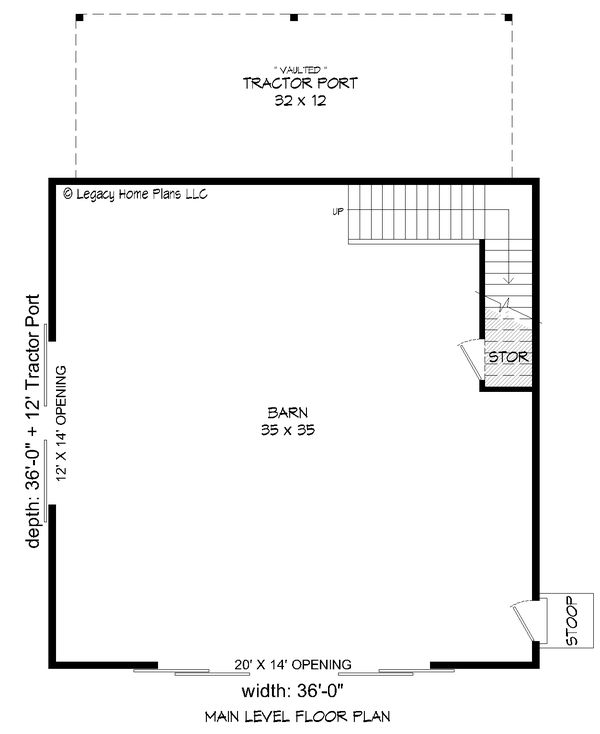 Country Floor Plan - Main Floor Plan #932-372