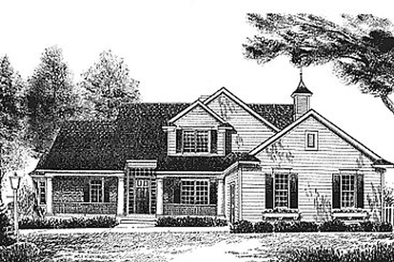 Dream House Plan - Traditional Exterior - Front Elevation Plan #70-320