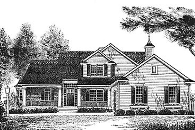 Architectural House Design - Traditional Exterior - Front Elevation Plan #70-320