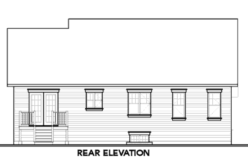 Dream House Plan - Exterior - Rear Elevation for Cottage House Plan #23-2282 - 2 bed, 1 bath