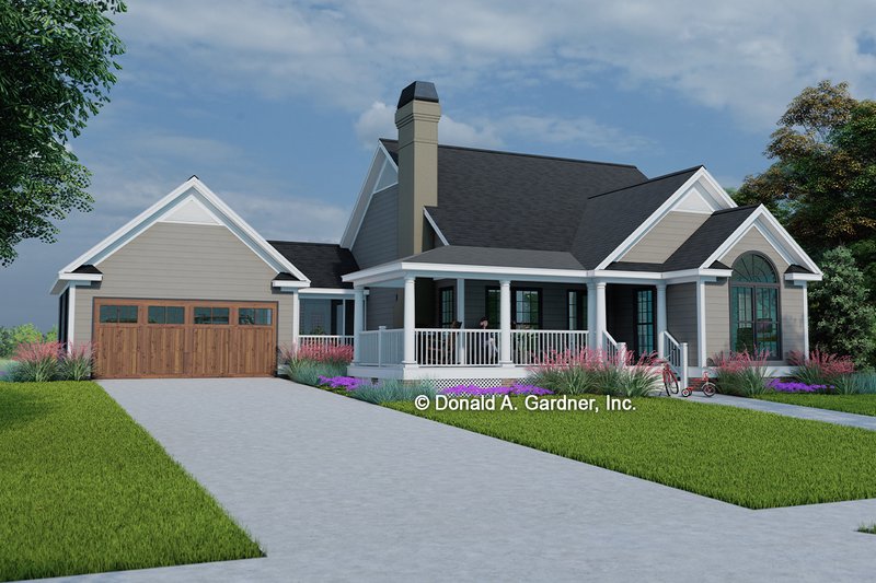 Architectural House Design - Exterior - Front Elevation 4 for Country House Plan #929-47 - 3 bed, 2 bath