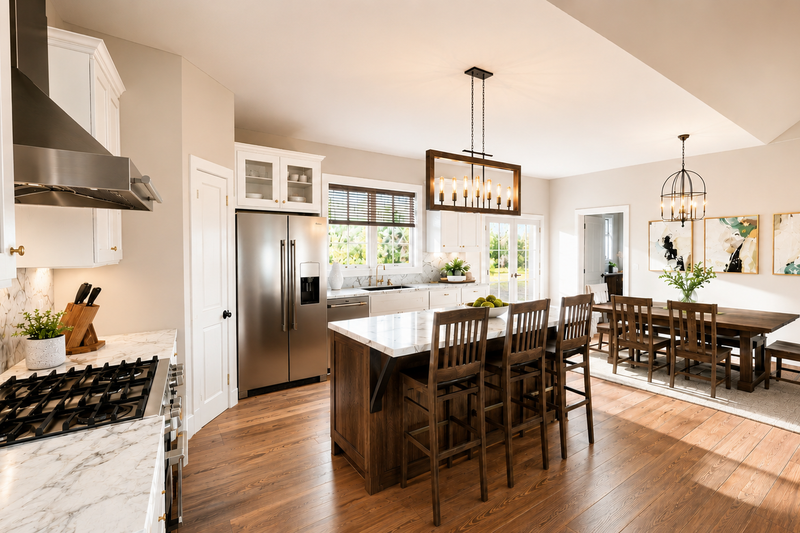 House Blueprint - Interior - Kitchen 1 for Farmhouse House Plan #44-313 - 3 bed, 2 bath