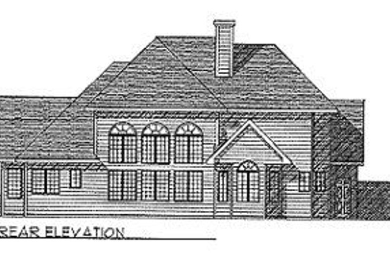 Home Plan - Exterior - Rear Elevation for Traditional House Plan #70-423 - 3 bed, 2.5 bath
