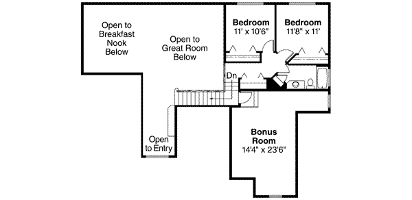Architectural House Design - Mediterranean Floor Plan - Upper Floor Plan #124-356
