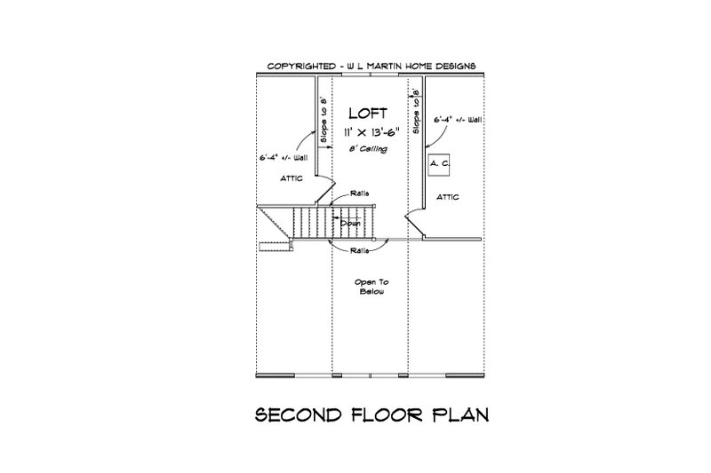 Home Plan - Floor Plan - Upper Floor for Cabin House Plan #513-2207 - 1 bed, 1 bath