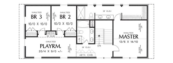 Home Plan - Contemporary Floor Plan - Upper Floor Plan #48-661