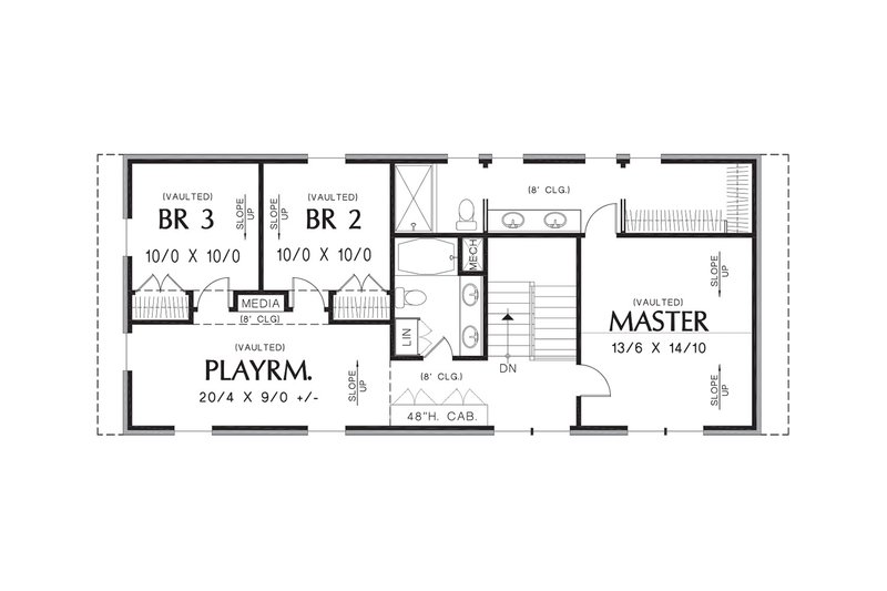 Home Plan - Floor Plan - Upper Floor for Contemporary House Plan #48-661 - 4 bed, 3.5 bath
