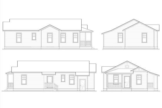 Exterior - Other Elevation for Bungalow House Plan #936-41 - 3 bed, 1.5 bath