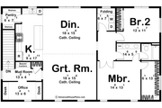 Barndominium Style House Plan - 2 Beds 1 Baths 1728 Sq/Ft Plan #455-489 
