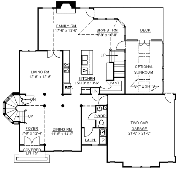 Tudor Style House Plan - 4 Beds 3.5 Baths 2583 Sq/Ft Plan #119-285 ...