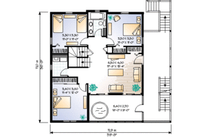 Floor Plan - Main Floor for Traditional House Plan #23-2142 - 5 bed, 3.5 bath
