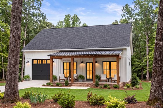 Exterior - Front Elevation 3 for Barndominium House Plan #430-444 - 2 bed, 2 bath