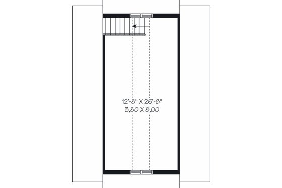 Floor Plan - Upper Floor for Traditional House Plan #23-766, 0 bath