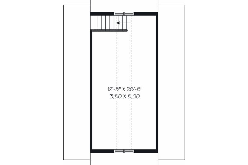 House Blueprint - Floor Plan - Upper Floor for Traditional House Plan #23-766, 0 bath