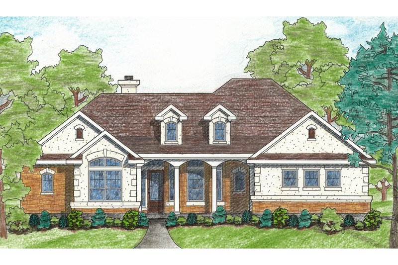 Home Plan - Traditional Exterior - Front Elevation Plan #80-116