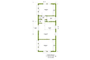 Floor Plan - Main Floor for Ranch House Plan #1106-100 - 2 bed, 1 bath