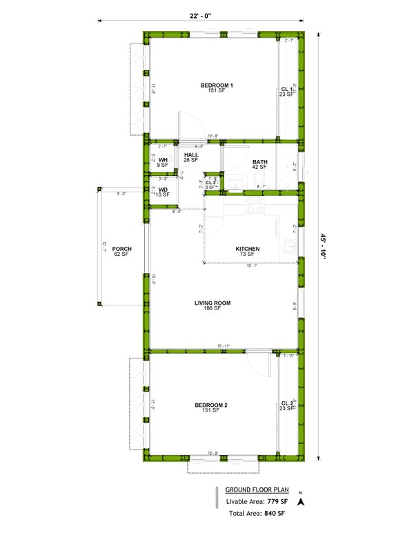 Ranch Floor Plan - Main Floor Plan #1106-100