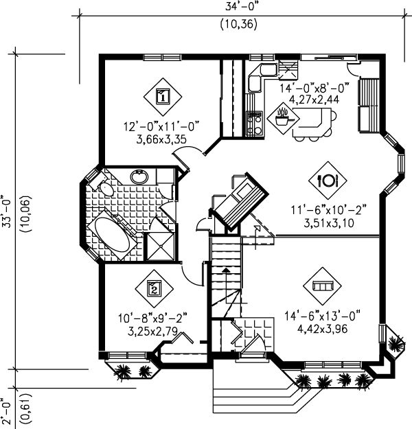 Floor Plan - Main Floor Plan #25-1154