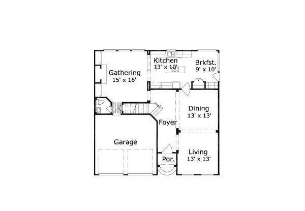 Traditional Floor Plan - Main Floor Plan #411-280