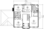 Colonial Style House Plan - 4 Beds 2.5 Baths 3019 Sq/Ft Plan #25-275 