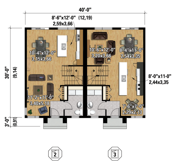 Contemporary Floor Plan - Main Floor Plan #25-4378