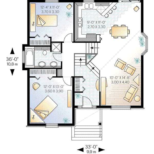 Home Plan - European Floor Plan - Main Floor Plan #23-328