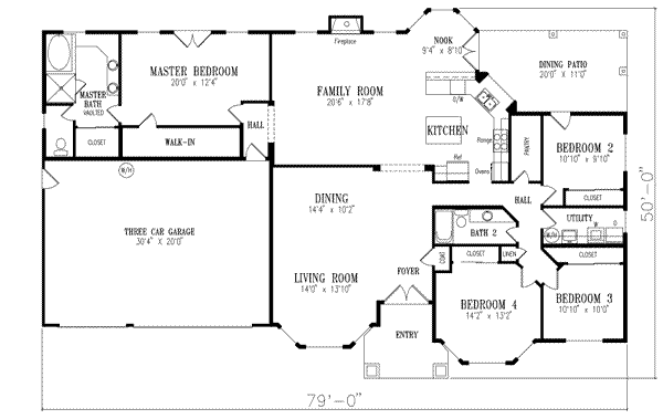 Dream House Plan - Mediterranean Floor Plan - Main Floor Plan #1-549