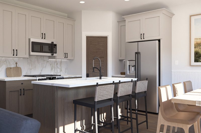Architectural House Design - Interior - Kitchen for Farmhouse House Plan #455-750 - 3 bed, 2.5 bath