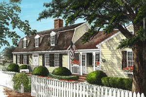 Colonial Exterior - Front Elevation Plan #137-193
