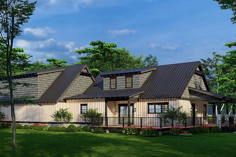Architectural House Design - Exterior - Rear Elevation for Country House Plan #923-229 - 2 bed, 3.5 bath