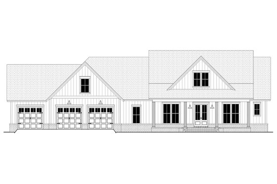Exterior - Front Elevation 4 for Farmhouse House Plan #430-205 - 4 bed, 3.5 bath