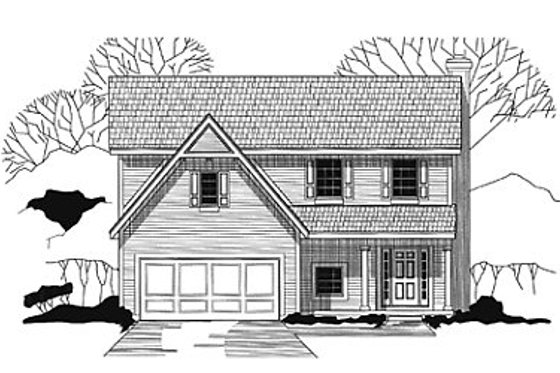 Exterior - Front Elevation for Traditional House Plan #67-179 - 3 bed, 3 bath