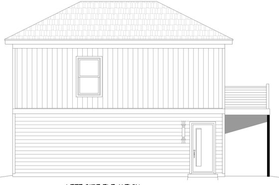 Exterior - Other Elevation for Prairie House Plan #932-742 - 1 bed, 1.5 bath