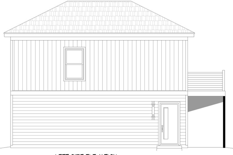 Home Plan - Exterior - Other Elevation for Prairie House Plan #932-742 - 1 bed, 1.5 bath