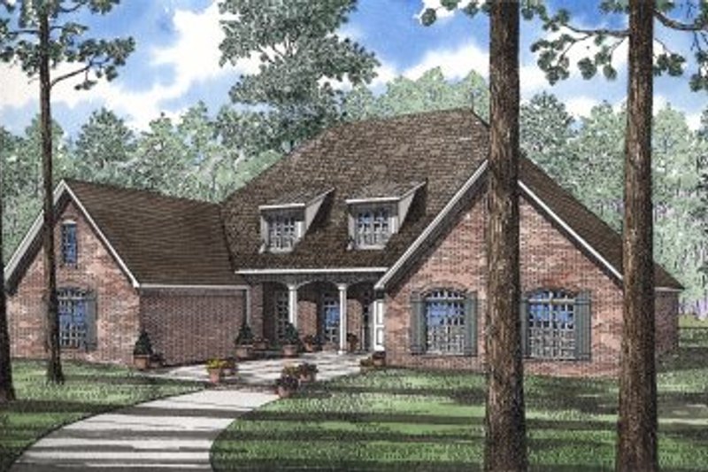Dream House Plan - European Exterior - Front Elevation Plan #17-170