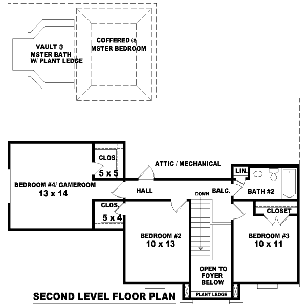 European Floor Plan - Upper Floor Plan #81-13628