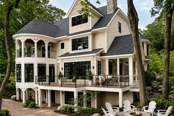 Exterior - Rear Elevation for Craftsman House Plan #928-71 - 3 bed, 4.5 bath