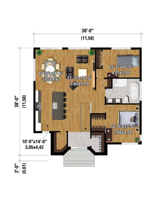 Farmhouse Floor Plan - Main Floor Plan #25-4956