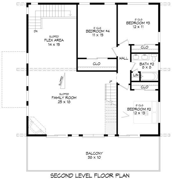 Country Floor Plan - Upper Floor Plan #932-884