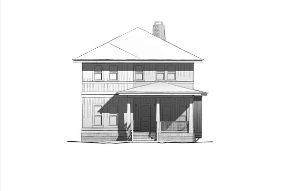 Exterior - Front Elevation 3 for Contemporary House Plan #926-4 - 5 bed, 3.5 bath