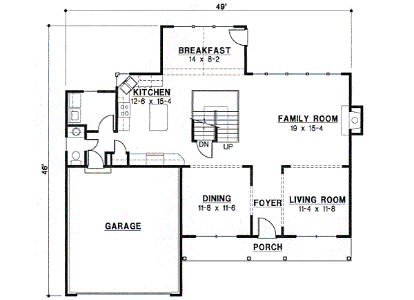 Traditional Floor Plan - Main Floor Plan #67-511