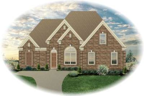 Exterior - Front Elevation for Colonial House Plan #81-1558 - 3 bed, 2 bath