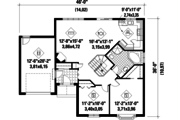 Traditional Style House Plan - 2 Beds 1 Baths 1096 Sq/Ft Plan #25-4824 